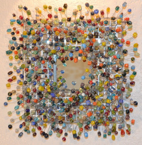 Picture of Beaded Mosaic Glass Mirror